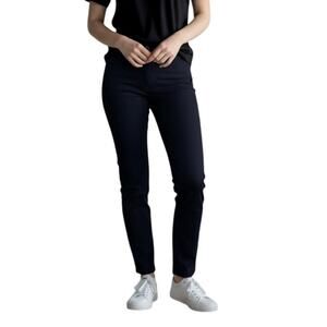 Liz Claiborne Women's 6 Black Straight Leg Mid Waist Formal Trousers